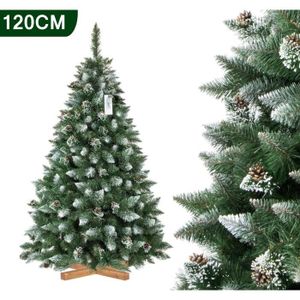 FAIRYTREES 180cm Sapin de Noël artificiel Nordmann - socle en bois -  diamètre 140cm - Cdiscount Maison