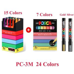Mallette de 24 marqueurs POSCA pointes et couleurs assorties : Chez  Rentreediscount Loisirs créatifs