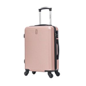 VALISE - BAGAGE CELIMS - VALISE TAILLE CABINE - 55cm - 4 Roues Multidirectionnelles - ABS - Rose Gold