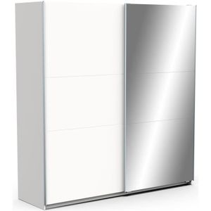 ARMOIRE DE CHAMBRE Armoire de chambre - DEMEYERE - GHOST - 2 portes coulissantes - Blanc mat - Avec miroir