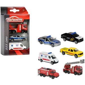 VÉHICULE CIRCUIT Majorette Premium - Coffret 3 Véhicules SOS Portes Ouvrantes - Modèle Aléatoire