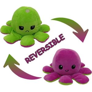 Zaloife Peluche Poulpe Pieuvre Réversible en Peluche Octopus Peluche Humeur Flip Octopus Toy Octopus Peluche Double Face Cadeaux Jouets Créatifs for Enfants Garçon Fille Friends 