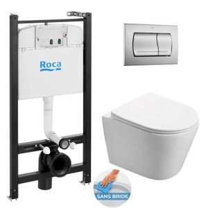 WC - TOILETTES Roca Pack Bâti-support Roca Active + WC suspendu I