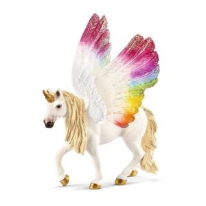 FIGURINE - PERSONNAGE Figurine Licorne ailée arc-en-ciel, Multicolore, 1