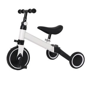 XUANYU Tricycle évolutif 3-en-1 – Siège Réversible, Pare-soleil, Paniers Rangement – Pour Enfants De 1 à 7 Ans – Bleu-noir