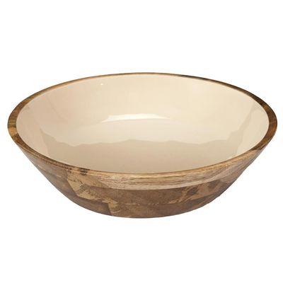 Table d'appoint ronde mozaïc 30x30cm bois Teck MANISA - Table d'Appoint Pas Cher