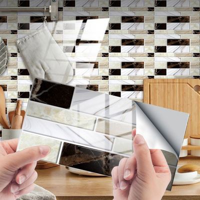 Lot De 30 Stickers Carrelage 15x15 Cm, Adaptés Aux Salles De Bains Et Aux Cuisines Stickers Muraux Impermeables Stickers Auto Adhesifs Pour Dec 98981702
