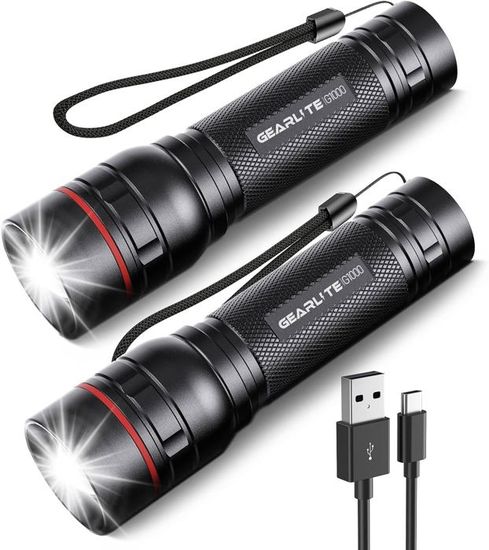 Lampe Torche LED Rechargeable – 10 000 Lumens, Ultra Puissante, Mini Format
