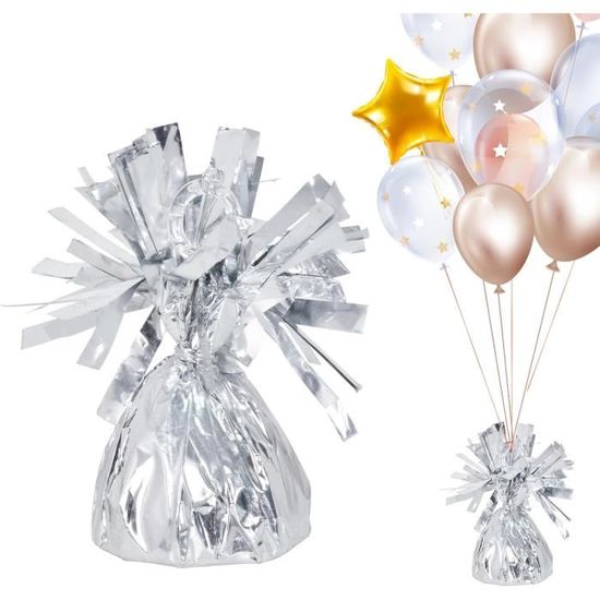 Lot De 24 Poids Pour Ballons Hélium - Pendentifs Magnétiques Blancs Ronds - Pour Centres De Table Anniversaire, Mariage, Noël - 13