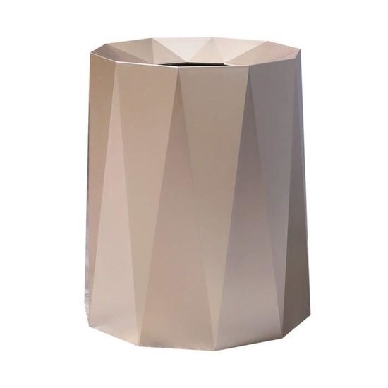 Poubelle Corbeille à Papier Design Bois Gris - Modèle M Pour Bureau Et Cuisine