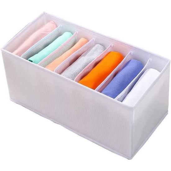 AUSYIWI 6x Organisateur Tiroir, Rangement Vêtement Avec 3 Poches