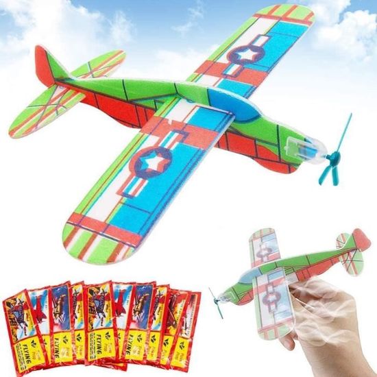Lot De 6 Avions à Assembler Avec élastique – Planeurs Volants En Plastique, Modèles à Construire Soi-même Pour Garçons Et Filles