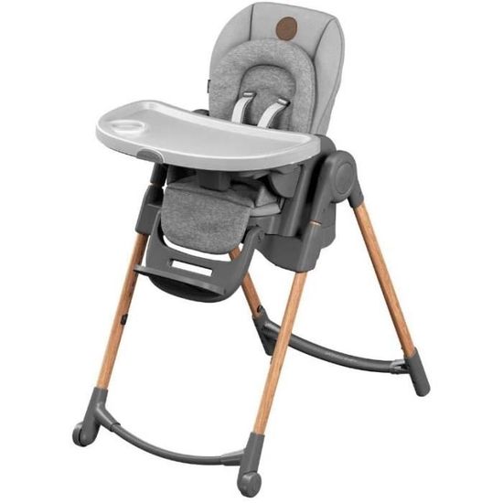 bébé confort minla chaise haute bébé évolutive, réglable 6 positions, de la naissance à 6 ans (jusquà 30kg), essential grey 12