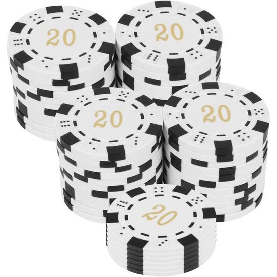 120 Jetons De Poker Opaques Noirs – 25 Mm En Plastique PS, Pour Bingo Et Comptage