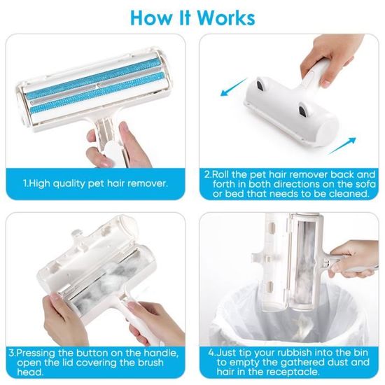 Rouleau D'Épilation Pour Animaux Domestiques, Brosse Adhésive Pour