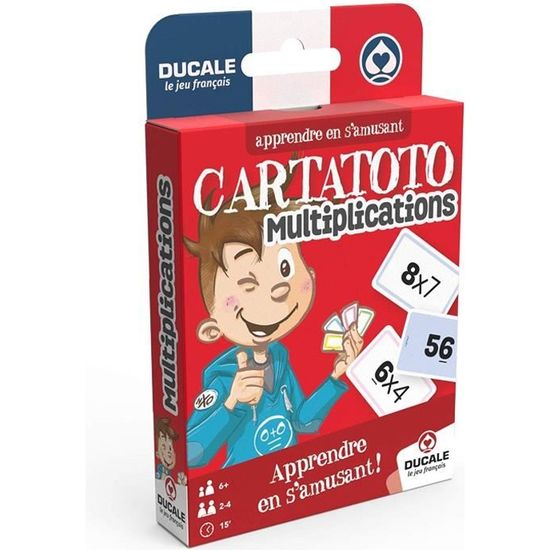 Ducale, le jeu français- Cartatoto Multiplications-Jeu de Cartes éducatif-Apprendre à Compter