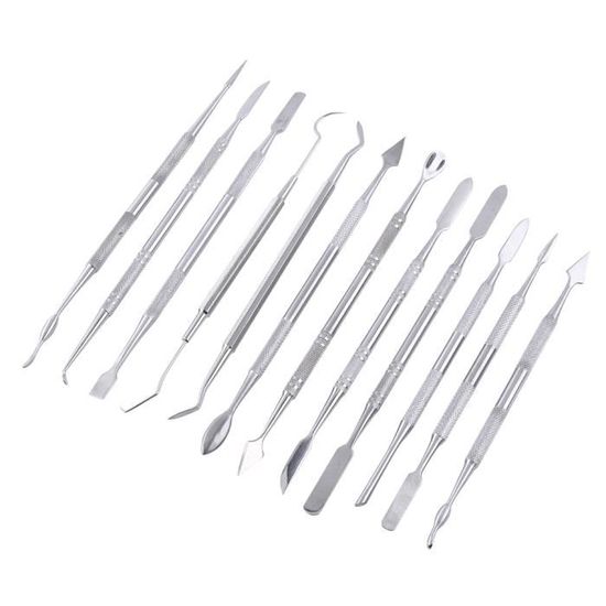 Wernfale Lot De 5 Outils De Poterie Et Sculpture En Acier Inoxydable - Double Têtes