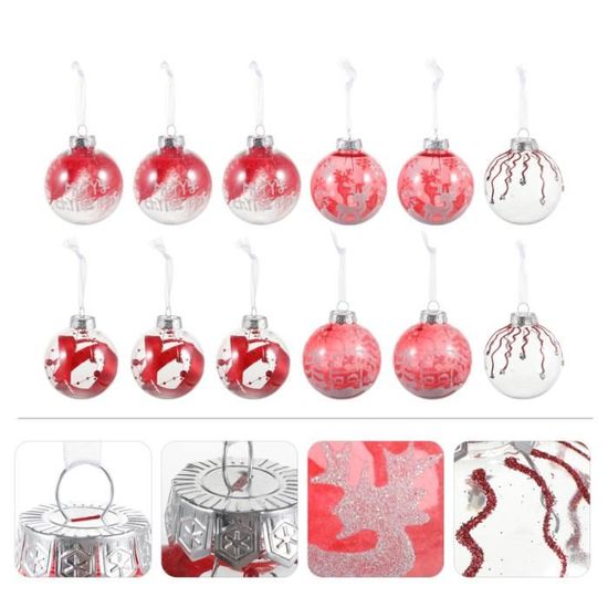 12 Pièces Élégante Jolie en Décorations de Noël Pendendus boule de noel - decoration de sapin decoration de noel