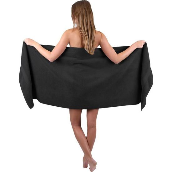 Bari Serviette De Sauna 80 X 200 Cm Rouge Coton éponge Serviette De