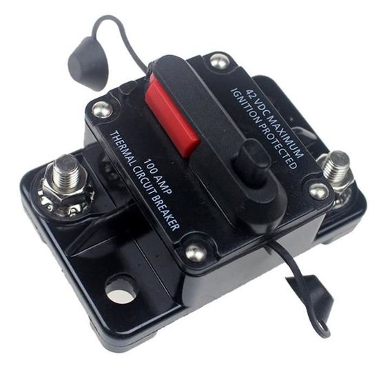 Disjoncteur Automatique Réarmable 12V - 10 à 50A, Pour Circuit Double Batterie Voiture/camping-car