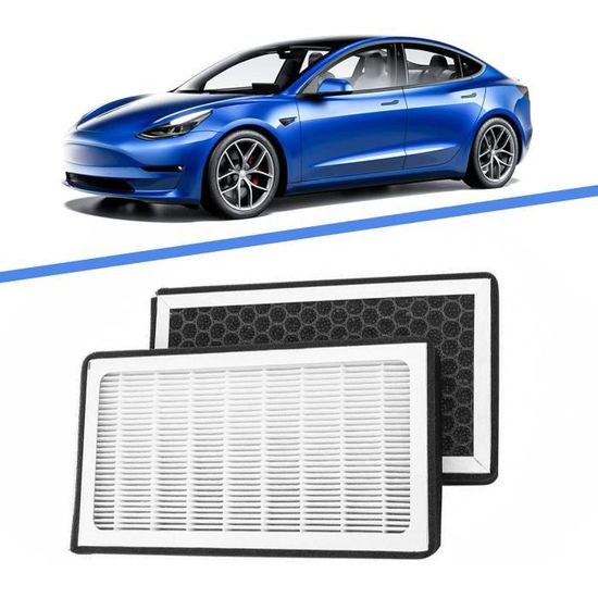 Filtres Habitacle HEPA Pour Tesla Model 3 & Model Y - Lot De 2 Avec Charbon Actif, Facile à Installer - 12