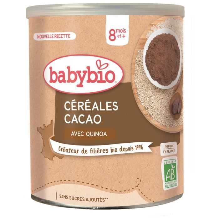 BABYBIO - Céréales Cacao - Bio - 220g - Dès 8 mois