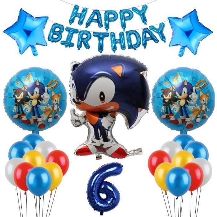 1 ensemble de ballons Sonic en aluminium, 30 pouces, numéros 1 à 9