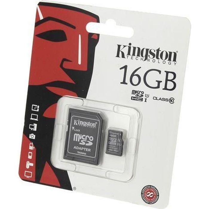 Carte Mémoire Micro SD 16 Go classe 10 Pour DORO A Clapet 6050 - 6530 - 6520