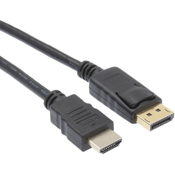 APM Câble Convertisseur Display Port 1.1 Vers HDMI Mâle / Mâle 1.5 M