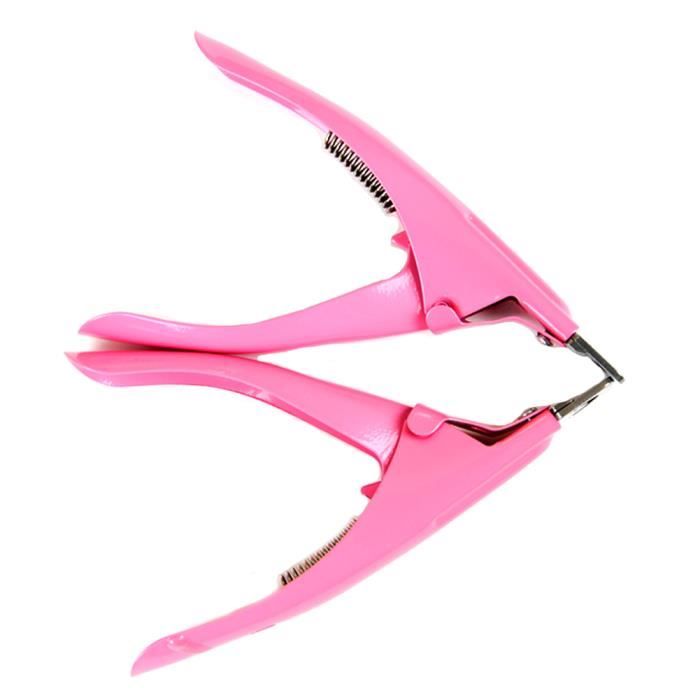 Lot de 2 Rose Pinces Guillotine Pour Faux Ongles Acrylique UV Gel Coupe-ongles Outiles