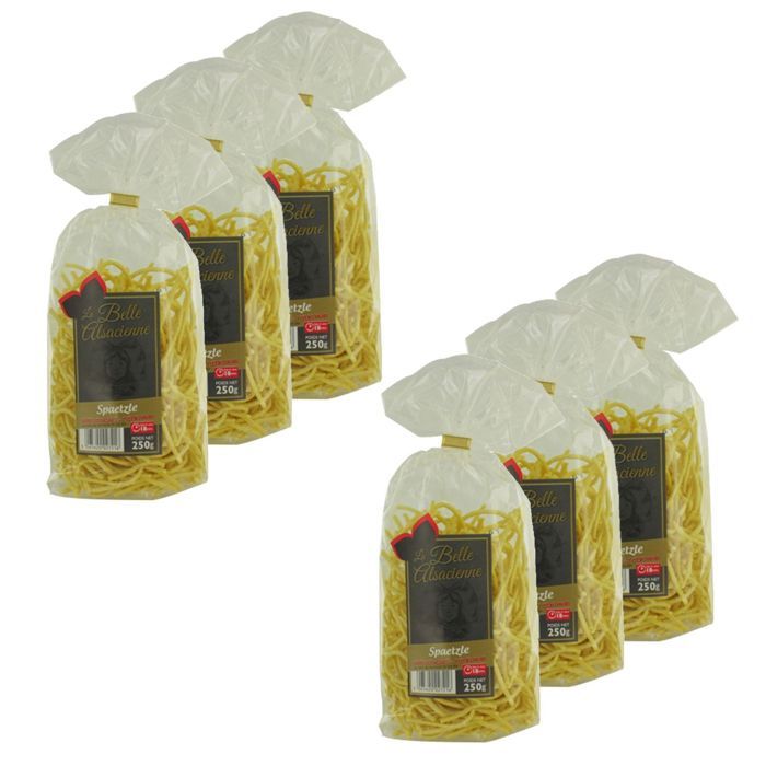 Lot 6x Pâtes aux oeufs Spaetzle IGP France - La Belle Alsacienne - paquet 250g
