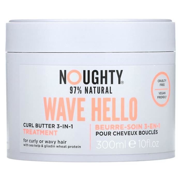 Noughty, Wave Hello Beurre de soin 3 en 1 pour cheveux bouclés 300 ml produit coiffant