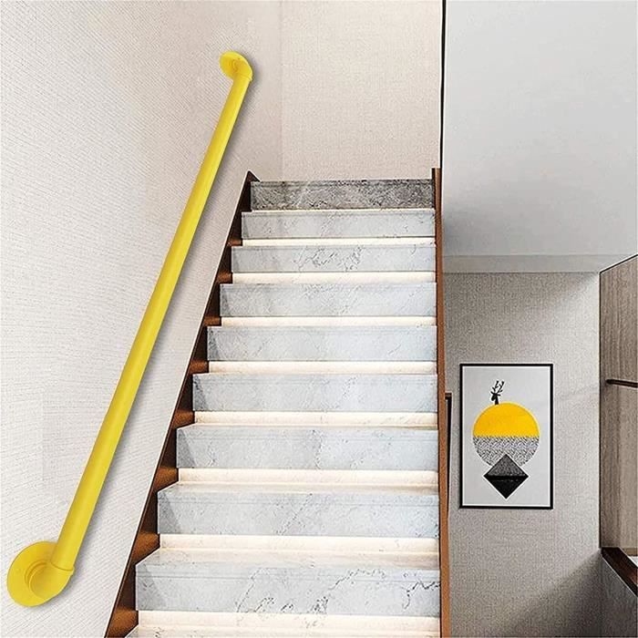 Kit Complet De Main Courante Murale D'escalier, Garde-corps De Support Mural-Aides À L'équilibre Pour Rampes, Escaliers, Couloi A424