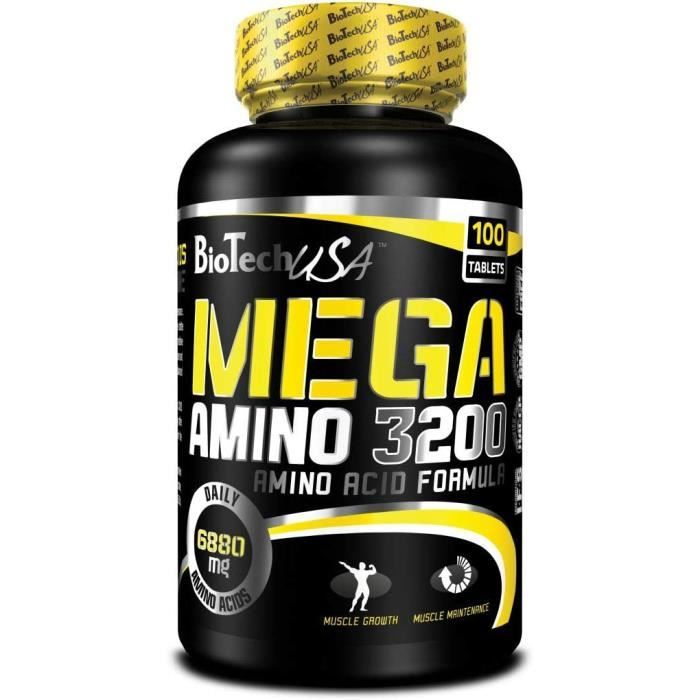 Multi-vitamines et minéraux Biotech USA 12014030000 Méga Amino 3200 Acide Aminé 508780