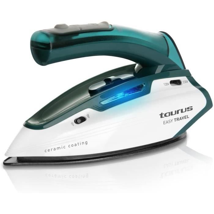 Taurus Easy Travel, Fer à Repasser de voayge , 1150W, Semelle en Acier Inoxydable - Vert, Blanc