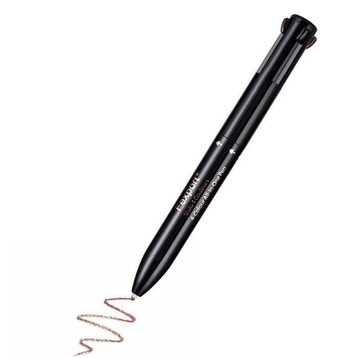 Fexport sourcils enhancers crayon imperméable à l'eau 4 en 1 sourcils tatouage liner maquillage outil Go55806