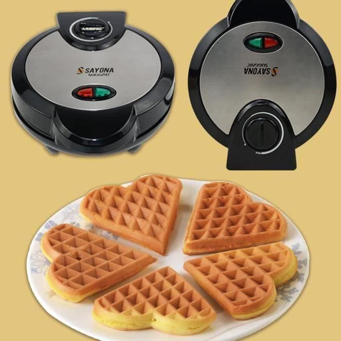 Appareil à gauffre Gaufrier inox 1200W