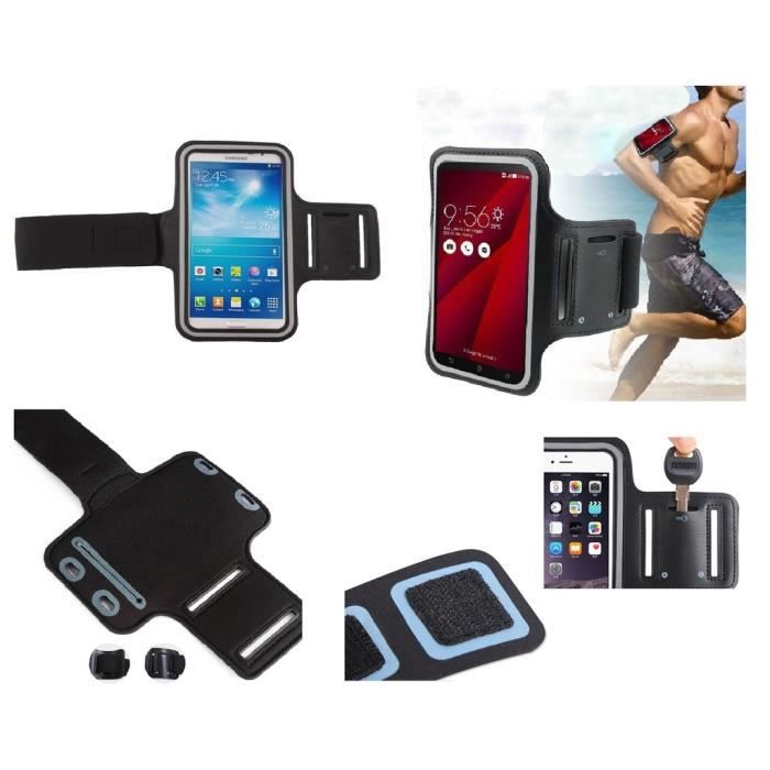 Armband Professionnelle Housse Néoprène étanche Réglable Brassard de NEOPRENE Sport Gym pour => THOMSON TLINK 535 > Noir