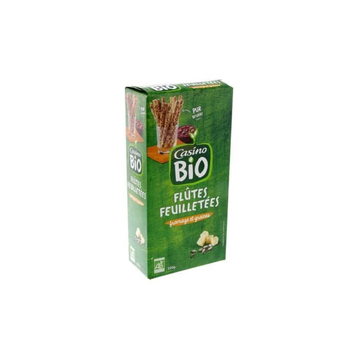 Flûtes feuilletées fromage et graines Bio - 100g DLC: 30/07/2022