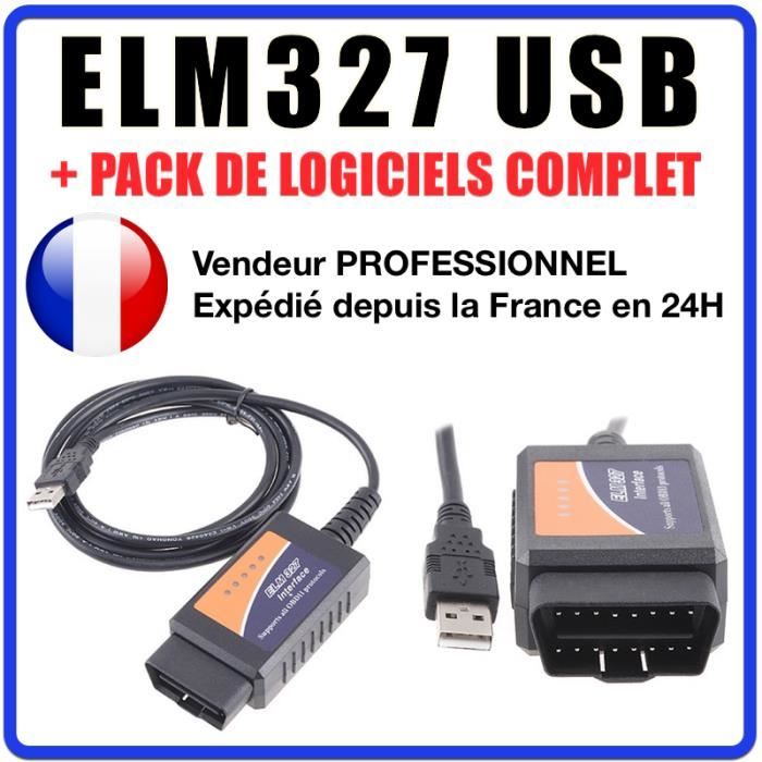 Interface ELM327 USB - Valise Diag Auto OBD