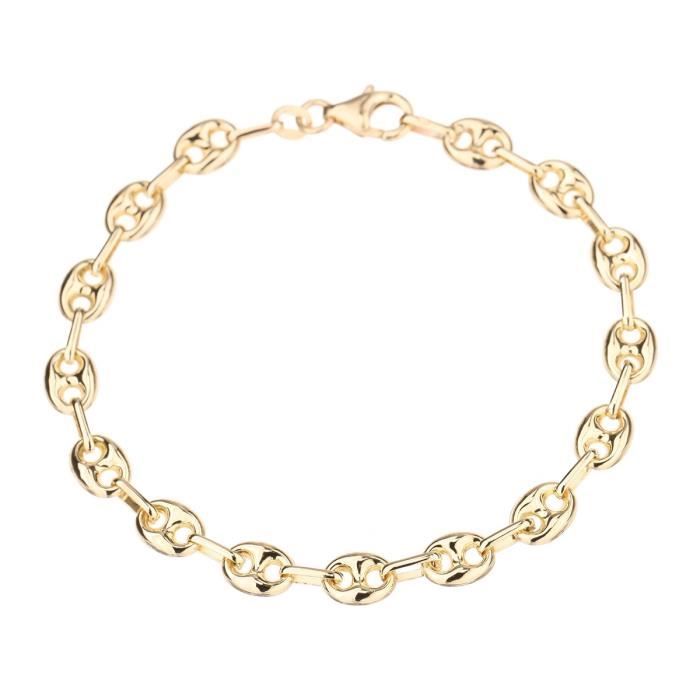 LES BIJOUX D'EMMA Bracelet maille grain de café - Or 9CT