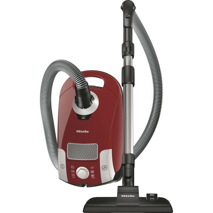 Miele Compact C1 EcoLine Rouge - Aspirateur Traineau - Variateur rotatif 6 positions - Rayon d’action 9 m