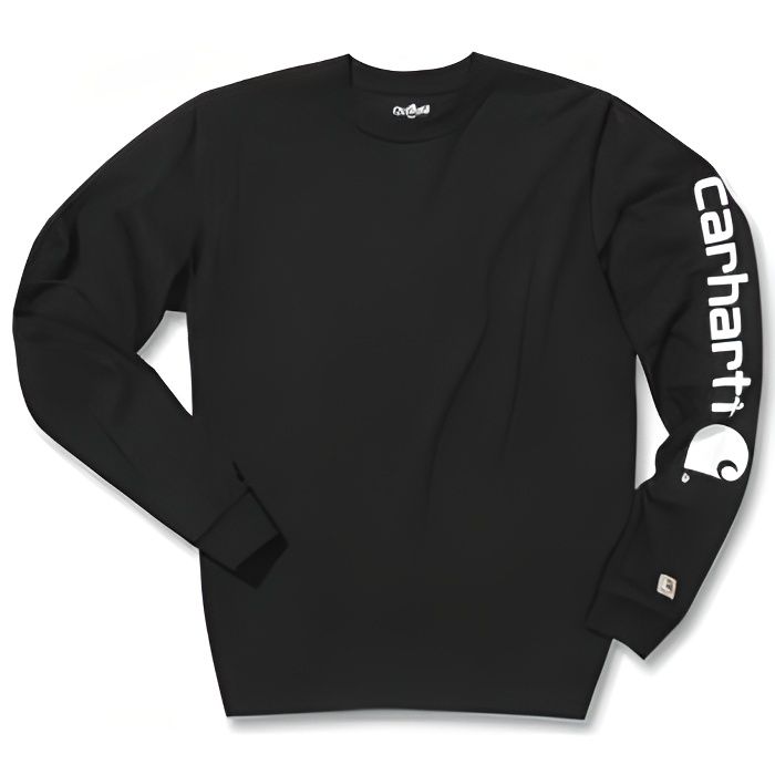 EK231 CARHARTT SLEEVE LOGO T-SHI… BLK Black (Noir)