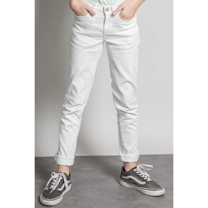 DEELUXE Pantalon slim 5 poches PIME Off White