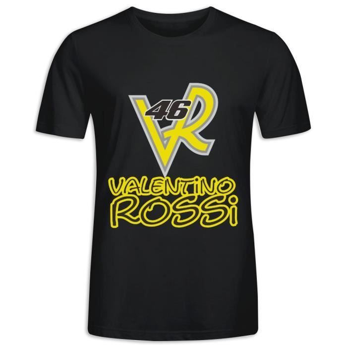 Tee Shirt avec imprimé en Valentino Rossi Manche Courte T-shirt Homme