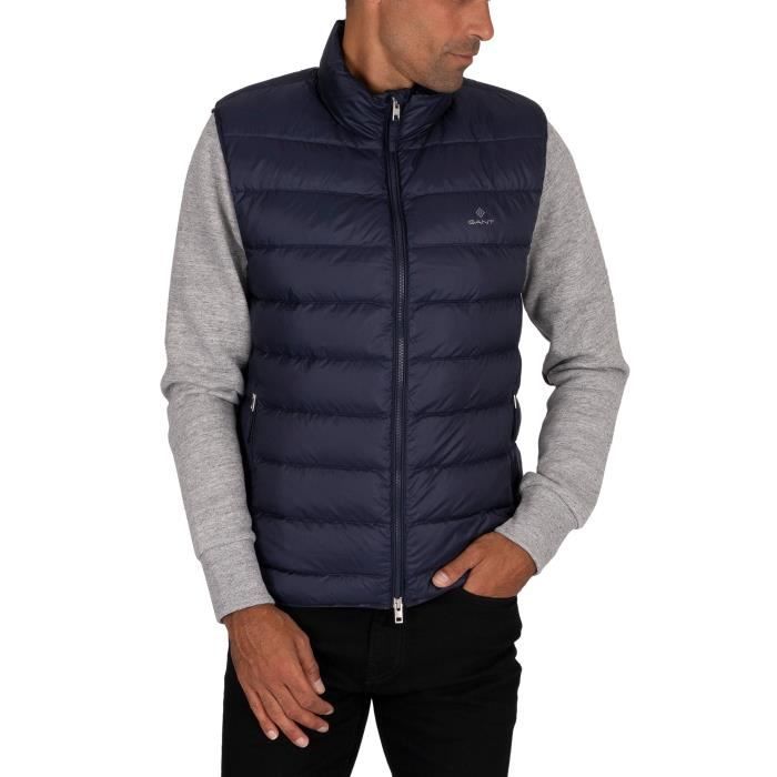 GANT Pour des hommes Gilet en duvet léger, Bleu