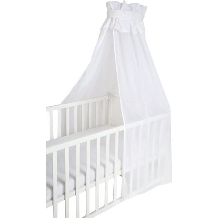 ROBA Ciel de lit Bébé en Voile - 160 x 250cm - Blanc