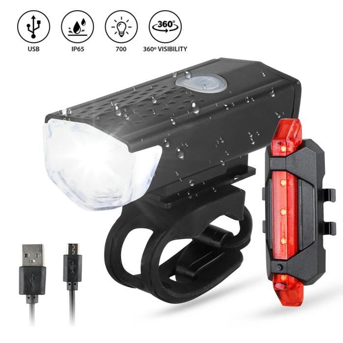 Lampes de vélo 1PC LED Vélo avant Vélo + Set de la queue Vélo Lampe à vélo Cycling Lampe de poche Accessoires de vélo