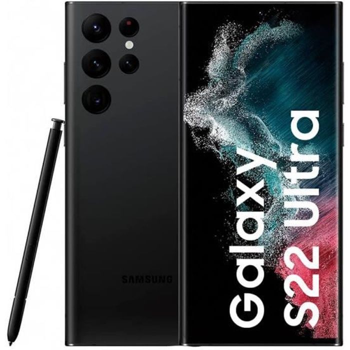 Samsung Galaxy S22 Ultra 5G 8 Go/128 Go Noir (Phantom Black) Double SIM SM-S908