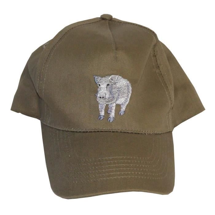 TERRITOIRE CHASSE Casquette brodée Sanglier - Taille Unique